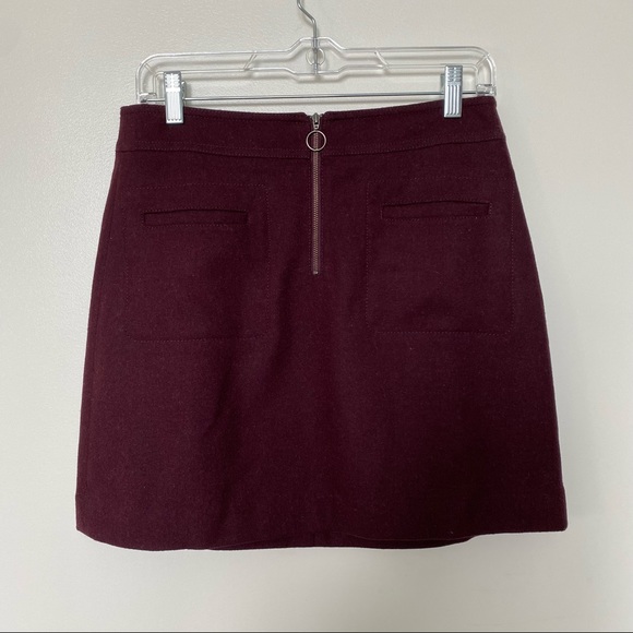 Madewell Maroon Fireside Mini Skirt (size 4) - Picture 2 of 10